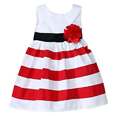 Red & White Striped Summer Dress