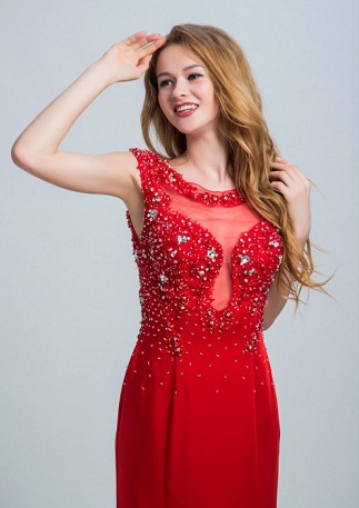 Red Prom Evening Dress