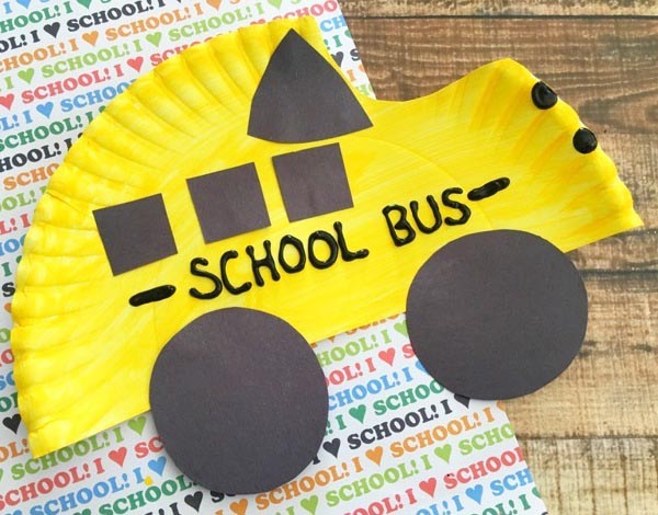 School bus preschool craft
