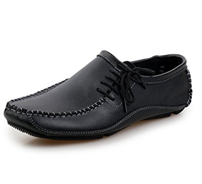 Side Lace Leather Loafer