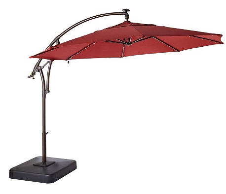 Solar Light Red Umbrella
