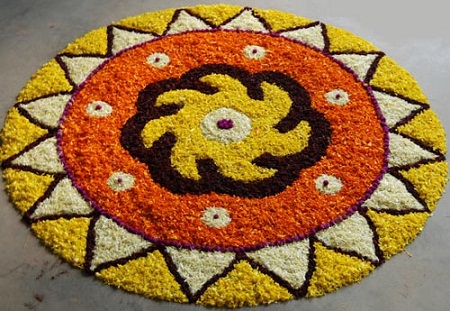 Sunflower Athapookalam Design