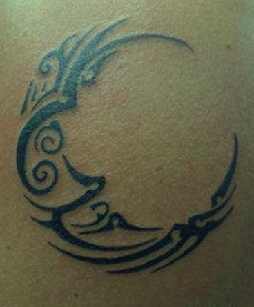Tattoo Moon Tribal Design