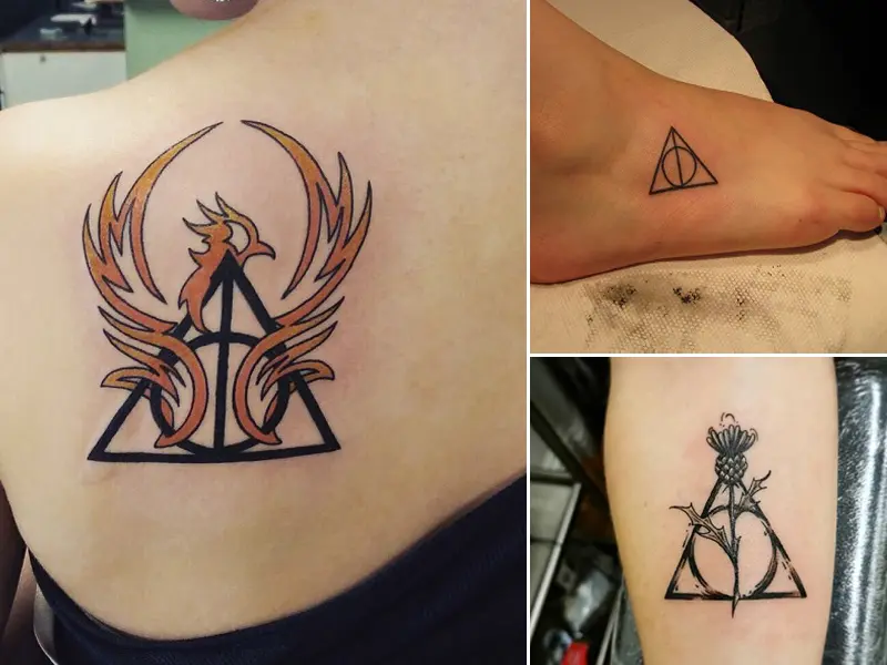 Feminine deathly hallows tattoo  Tattoos Nerd tattoo Small tattoos