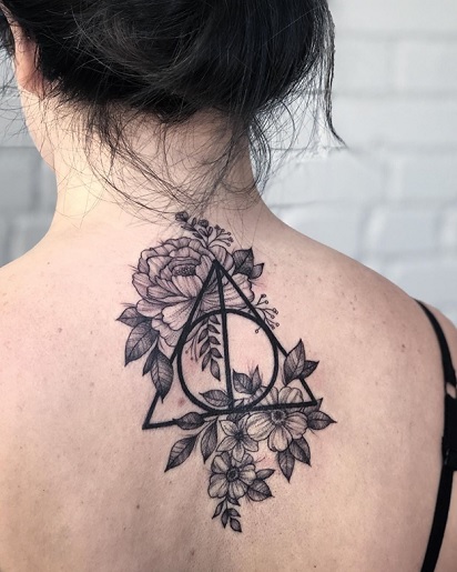 The Vintage Deathly Hallow Tattoo