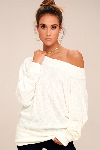 Thin off The Shoulder Sweater