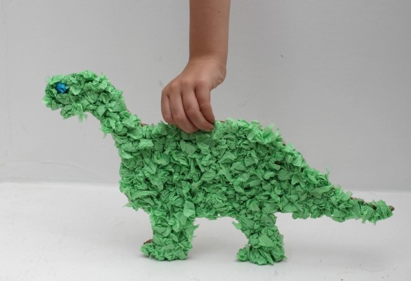 Tissue Paper Dinosaur Craft
