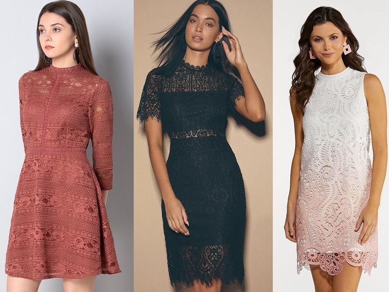 Top 15 Attractive Lace Dress Patterns For Women In Trend