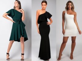 9 Stunning One Shoulder Dress Designs for Women in Trend