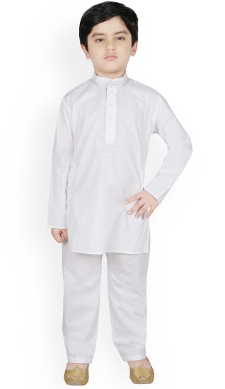 White Kurta Pajama For 12 Year Boy