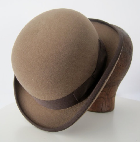 Wool Felt Tan shaded Bowler Hats
