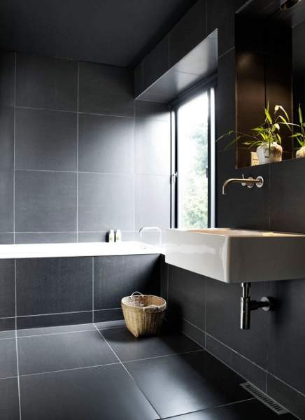 25 Latest Bathroom Tiles Designs With, Black Bathroom Tiles Design