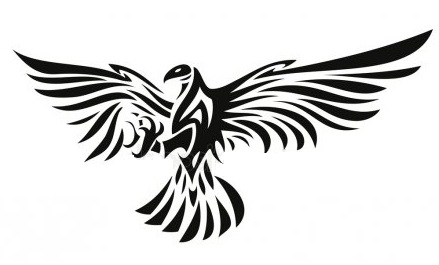 A Tribal Eagle Wings Tattoo