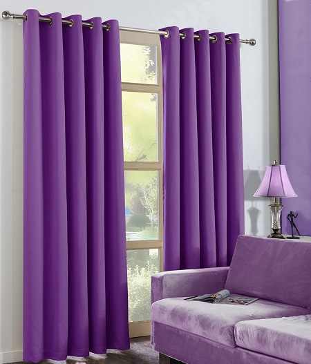 Purple Curtains Living Room Ideas