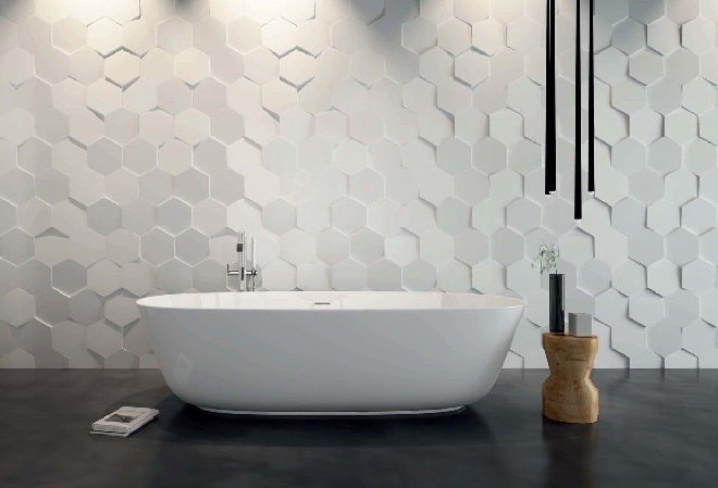Textured Bathroom Tiles
