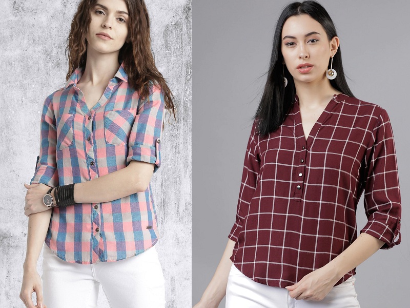 10 Trending Designs Checked Shirts For Women Try Now