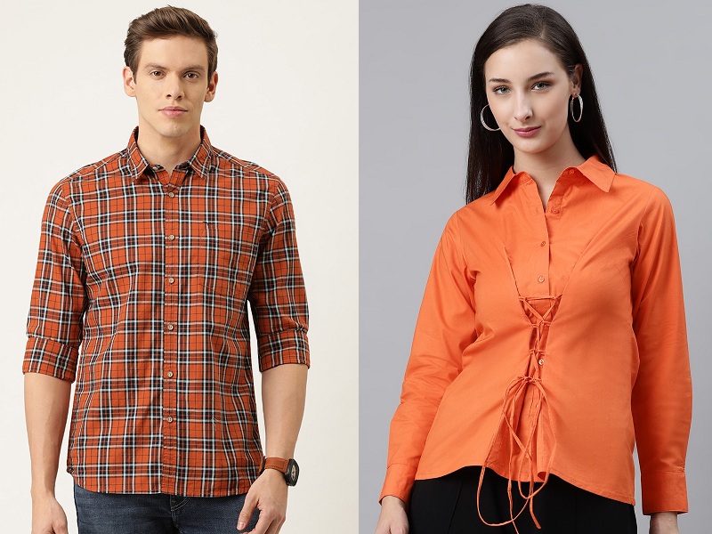 Orange shirt fashion