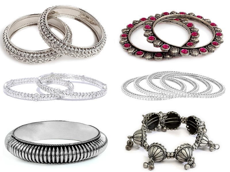 15 Beautiful Designs Of Silver Bangles For Women