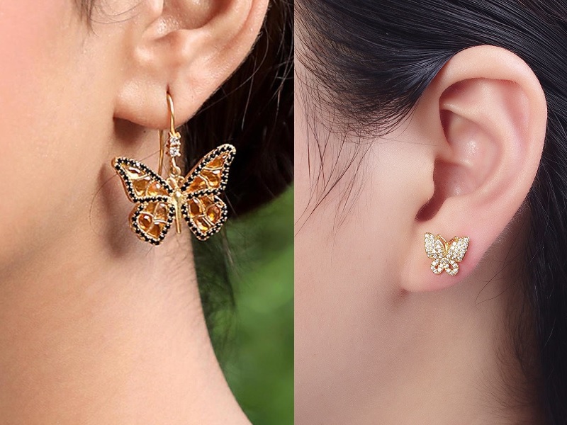 9 Attractive Models Of Butterfly Earrings For Girls In Trend