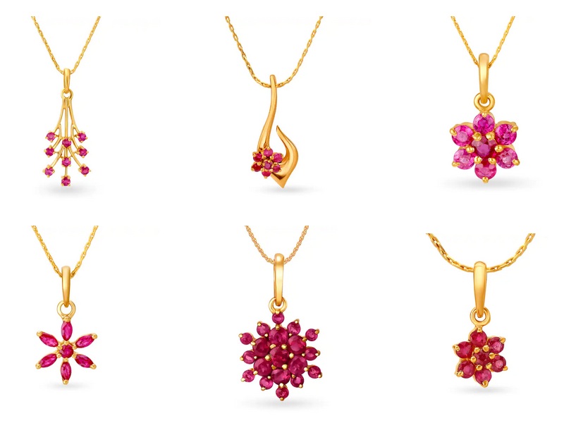 9 Beautiful Ruby Pendant Designs For Women's In Trend