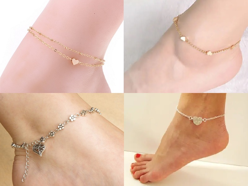 9 New Styles Of Heart Anklets For Attractive Look