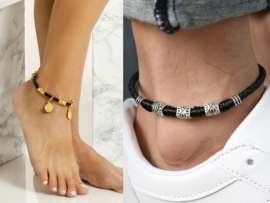 9 Popular Leather Anklets for Men & Women in Trend