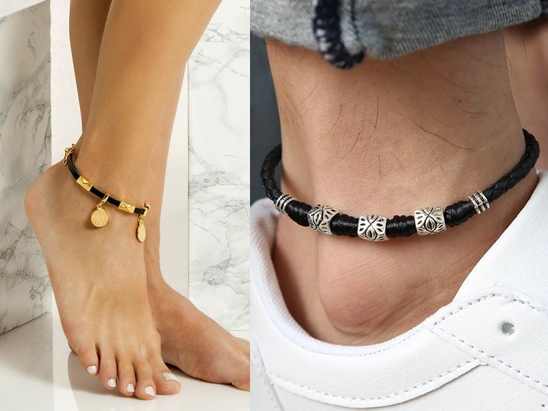 9 Popular Leather Anklets For Men & Women In Trend