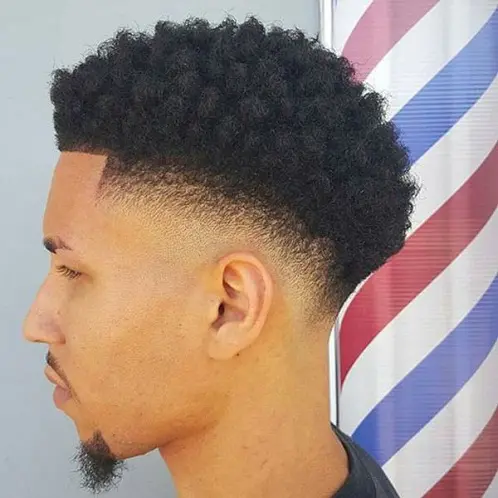 taper haircut with afro