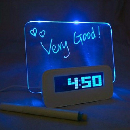 Alarm Clock Memo Board Creative with Highlighter