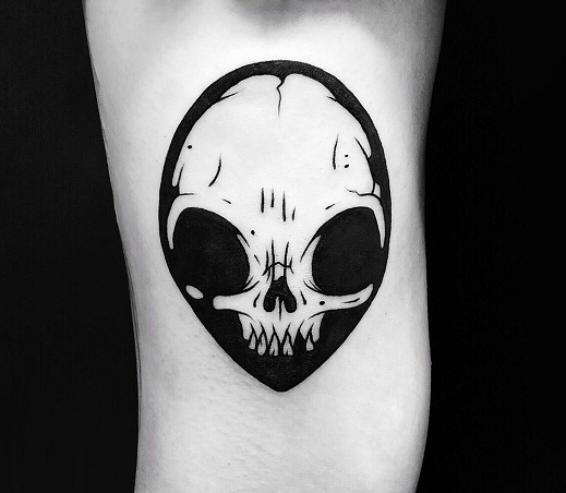 Alien Skull Tattoo