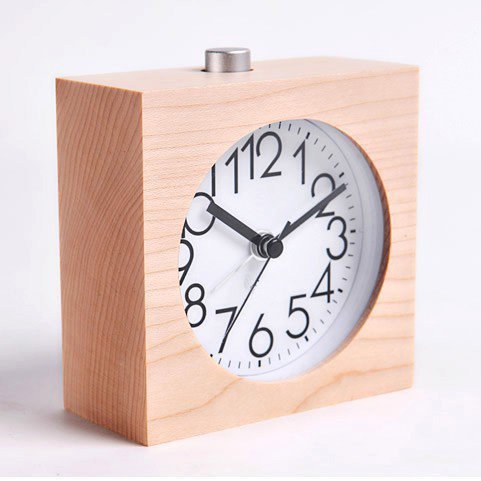Analogue Wooden Silent Desk Clock Design