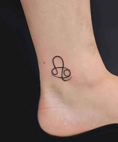 Ankle Cancer Sign Tattoo