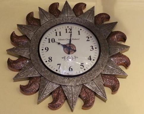 Brass and Copper Antique Mantel Clocks