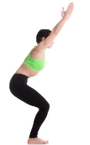 Chair Pose (utkatasana) - yoga poses to help knee pain