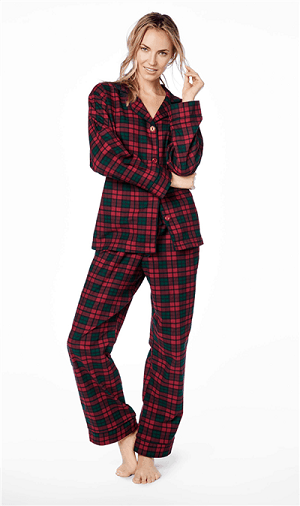 Check Flannel Pajamas for Women