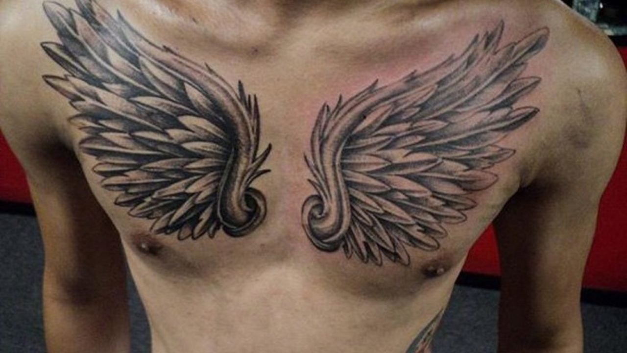 Татуировка Крылья ангела на груди