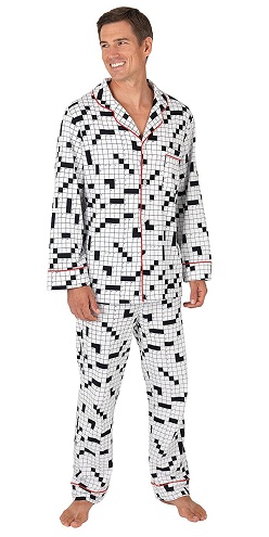 Crossword Print Pajama Suit