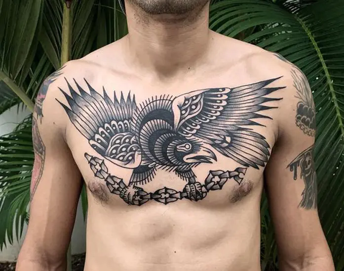 40 Traditional Crow Tattoo Designs For Men  Old School Birds