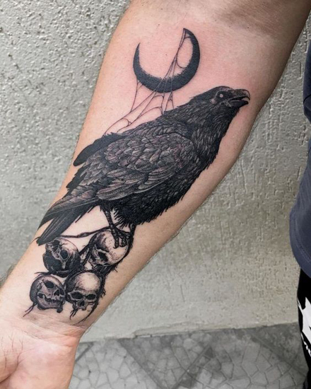 Crow Tattoo Designs For Women And Men 5