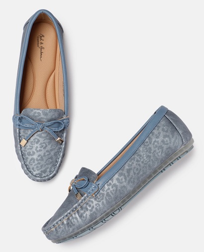 Designer Leather Printed Loafers