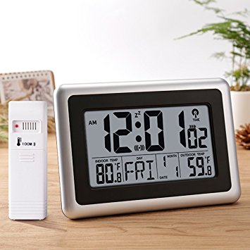 Digital Wall Clock with Large LCD Display