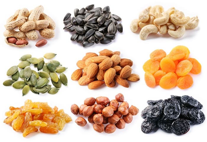 Dried Fruits - high carbohydrate foods