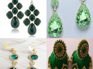 9 Fashionable Green Earrings Designs in Trend