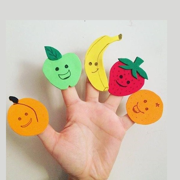 finger puppet making with paper