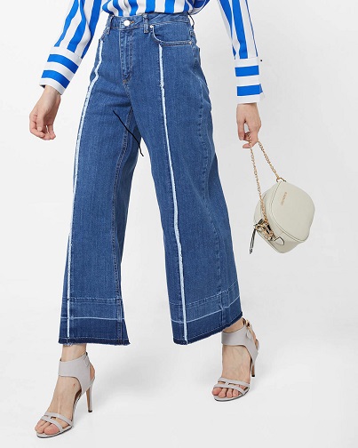 Flared Jeans With Side Panels