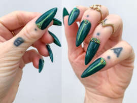 9 Cute Green Nail Art Designs with Images