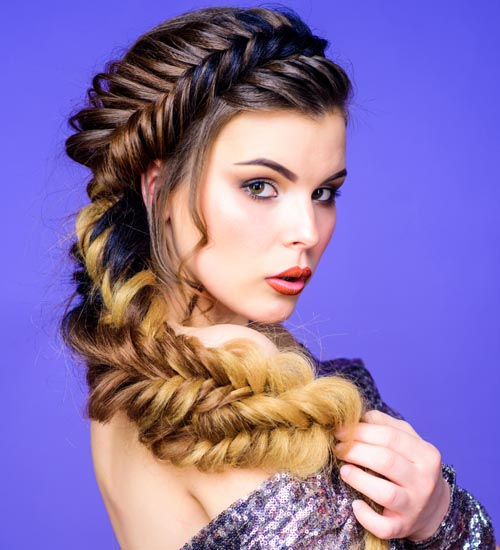 French Twist for Long Thick Hair