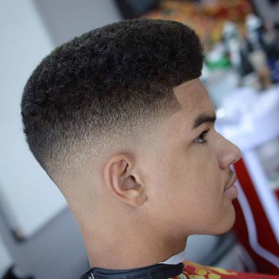 high top fade haircut for black men