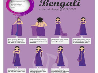 How To Wear A Saree in Bengali Style Easily