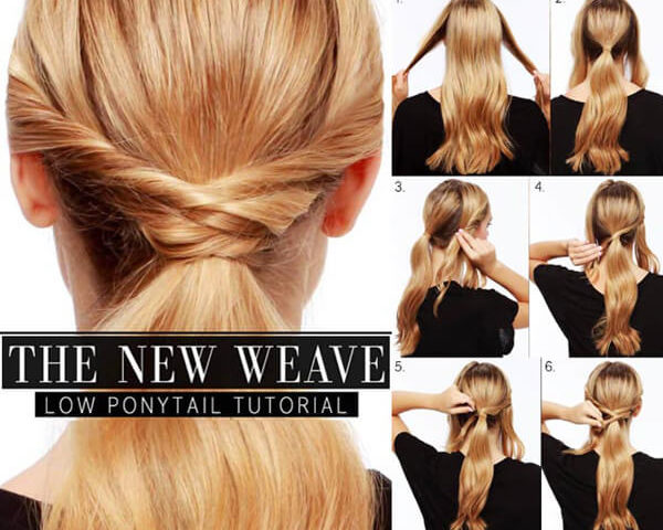 twisted low ponytail
